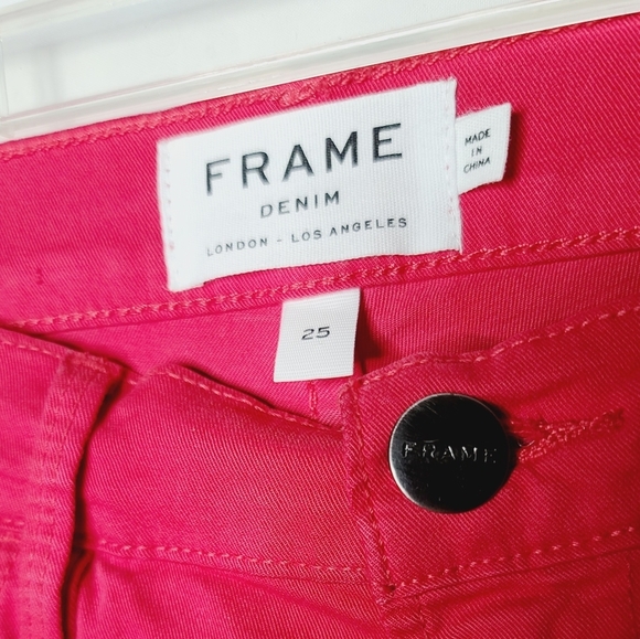 Frame Le High Skinny vintage red 5 pocket jeans pants sz 25 - Picture 6 of 10